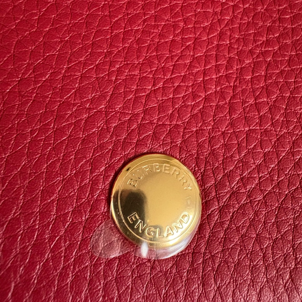 Burberry Red Leather Wallet - Picture 5 of 11